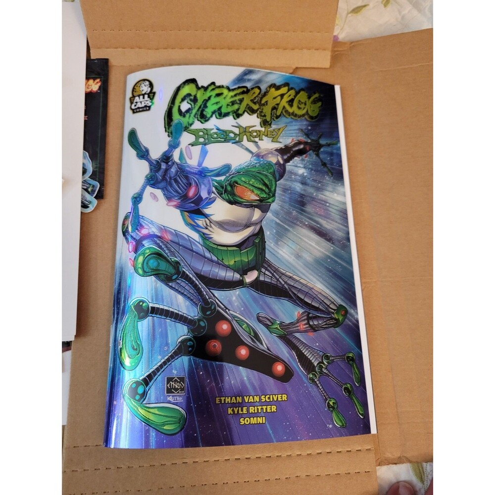 Cyberfrog Blood Honey Chromium Cover Signed Ethan Van Sciver (All Caps Comics)